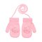 Kootud labakindad 12 cm - R-115-Lpink