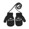Kootud labakindad 12 cm - R-116-black