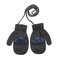 Kootud labakindad 12 cm - R-116-graphite