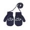 Kootud labakindad 12 cm - R-116-navy
