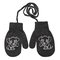 Kootud labakindad 13 cm - R-123-graphite