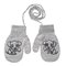 Kootud labakindad 13 cm - R-123-grey