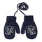 Kootud labakindad 13 cm - R-123-navy