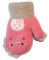 Kootud labakindad 14 cm - R-196DB-pink