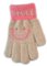 Kootud kohevad kindad 18 cm - R-205-beige