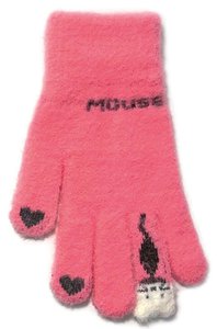 Kootud kohevad kindad 18 cm